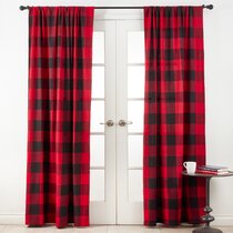 Wayfair | Check & Plaid Red Curtains & Drapes You'll Love in 2022